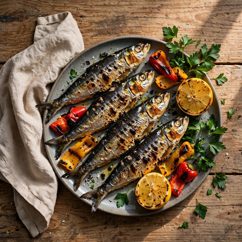 Photo of Grilled Sardines, a dinner recipe from FluentFuel