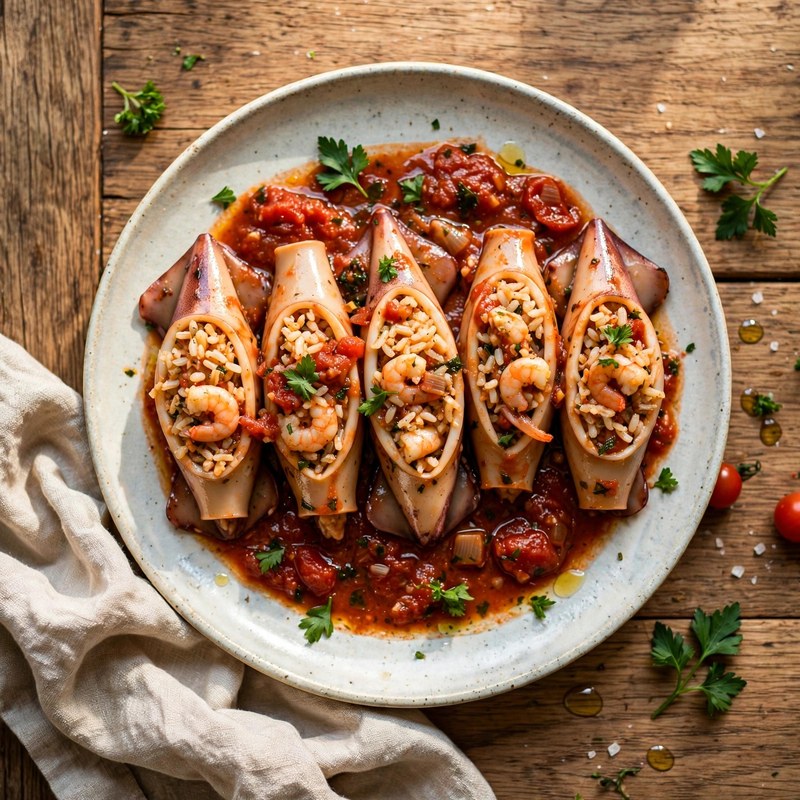 Photo of Lulas Recheadas, a dinner recipe from FluentFuel