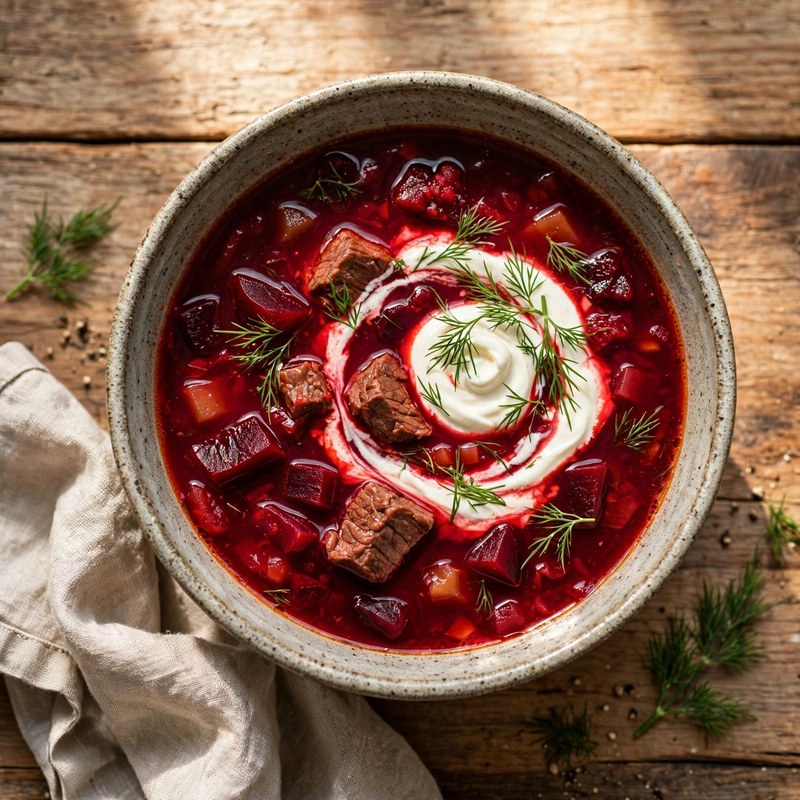 Photo of Beef Borscht, a dinner recipe from FluentFuel