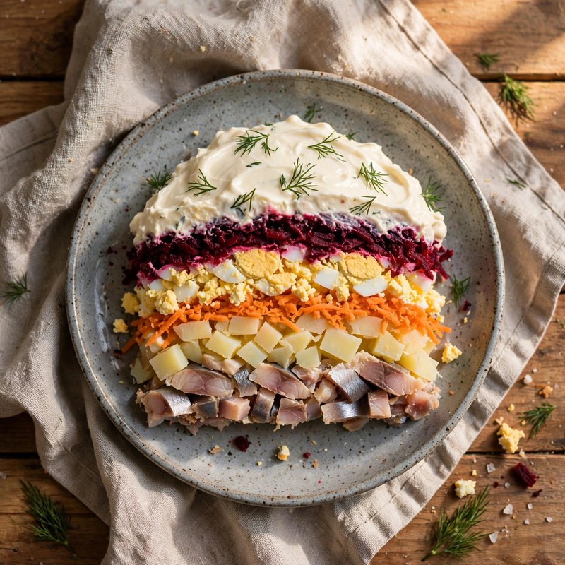 Photo of Herring Under a Fur Coat, a lunch recipe from FluentFuel
