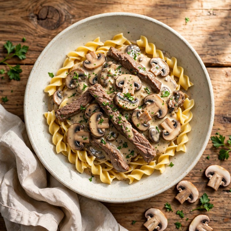 Photo of Beef Stroganoff, a dinner recipe from FluentFuel