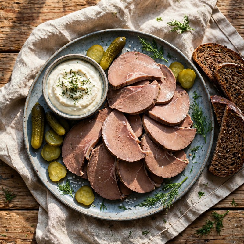 Photo of Beef Tongue with Horseradish, a lunch recipe from FluentFuel