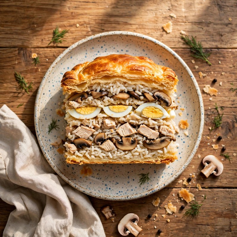 Photo of Kurnik (Chicken Pie), a dinner recipe from FluentFuel