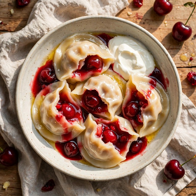 Photo of Cherry Vareniki, a snack recipe from FluentFuel