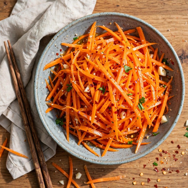 Photo of Korean-Style Carrots (Morkovcha), a snack recipe from FluentFuel