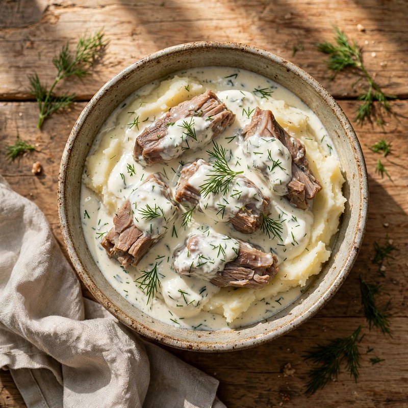 Photo of Rabbit in Sour Cream, a dinner recipe from FluentFuel