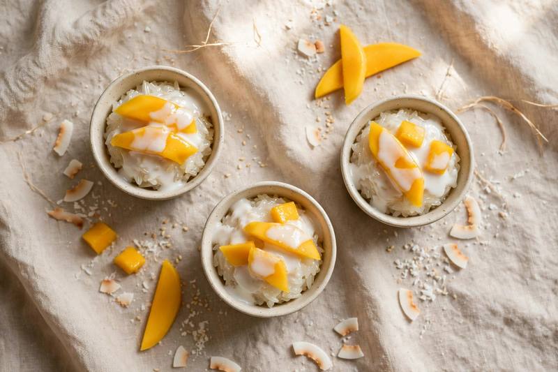 Photo of Mango Sticky Rice Cups, a snack recipe from FluentFuel