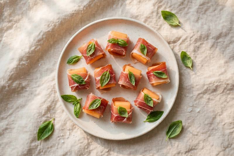 Photo of Prosciutto Melon Bites, a snack recipe from FluentFuel