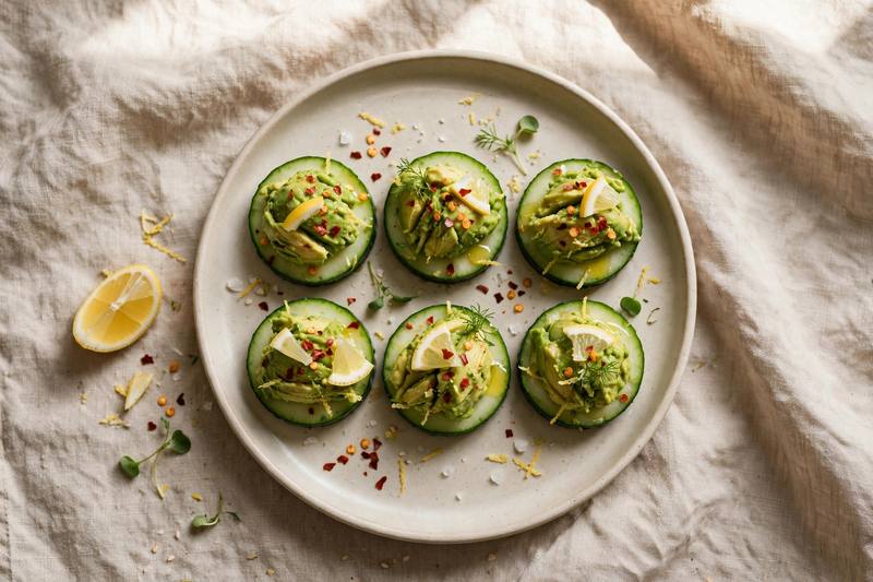 Photo of Avocado Cucumber Rounds, a snack recipe from FluentFuel