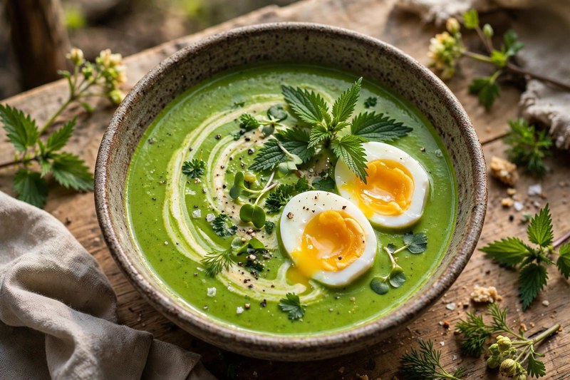 Photo of Nettle Soup, a lunch recipe from FluentFuel