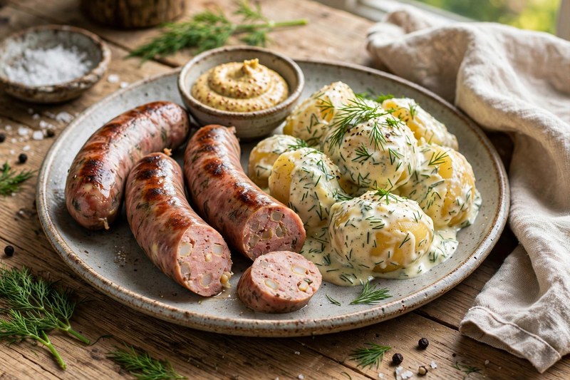 Photo of Isterband with Creamy Dill Potatoes, a dinner recipe from FluentFuel