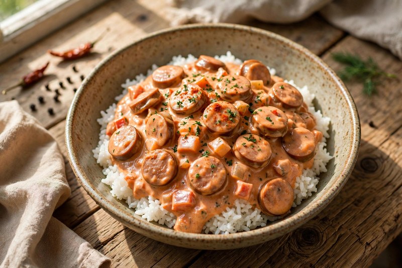 Photo of Korv Stroganoff, a dinner recipe from FluentFuel