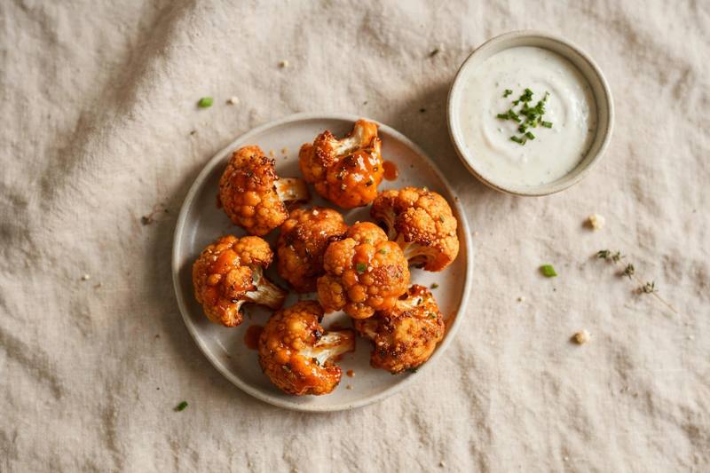 Photo of Buffalo Cauliflower Bites, a snack recipe from FluentFuel