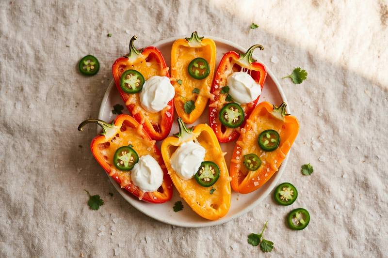 Photo of Mini Bell Pepper Nachos, a snack recipe from FluentFuel