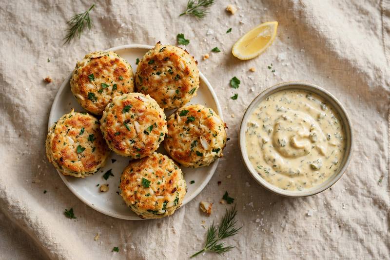 Photo of Mini Baked Crab Cakes with Rémoulade, a snack recipe from FluentFuel