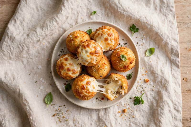 Photo of Baked Arancini Bites, a snack recipe from FluentFuel