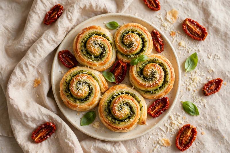 Photo of Pesto Pinwheels, a snack recipe from FluentFuel