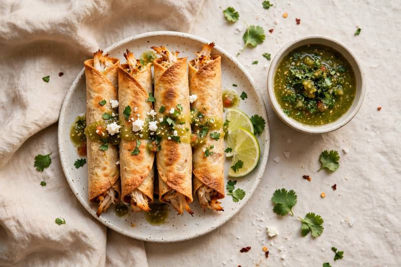 Photo of Baked Chicken Taquitos, a snack recipe from FluentFuel