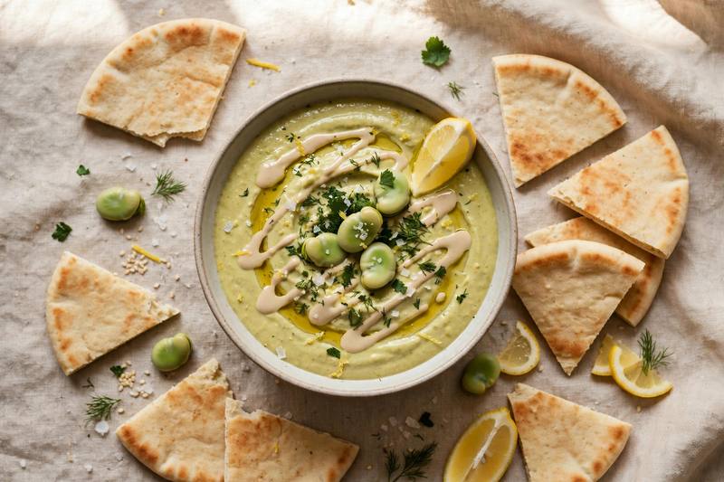 Photo of Fava Dip with Pita, a snack recipe from FluentFuel