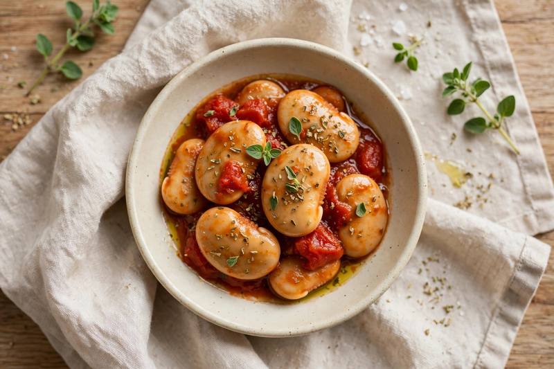 Photo of Gigantes Beans in Tomato, a snack recipe from FluentFuel