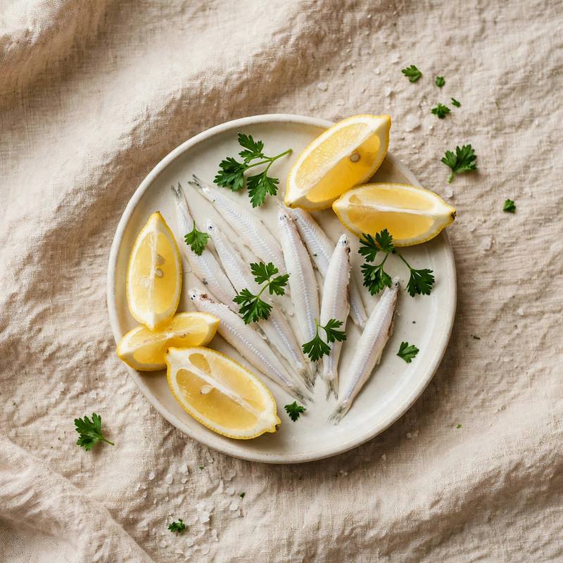 Photo of White Anchovies with Lemon & Parsley, a snack recipe from FluentFuel