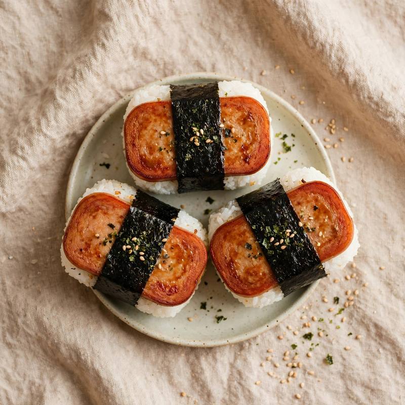 Photo of Spam Musubi, a snack recipe from FluentFuel