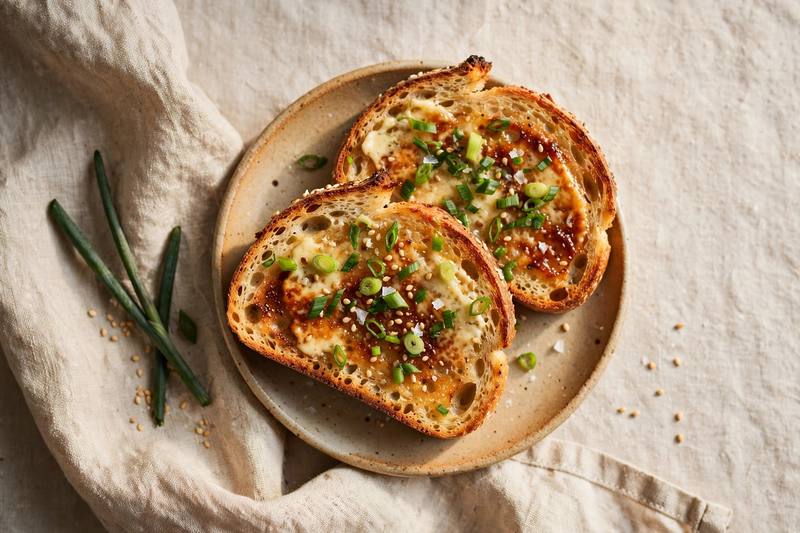 Photo of Savory Miso Toast, a snack recipe from FluentFuel