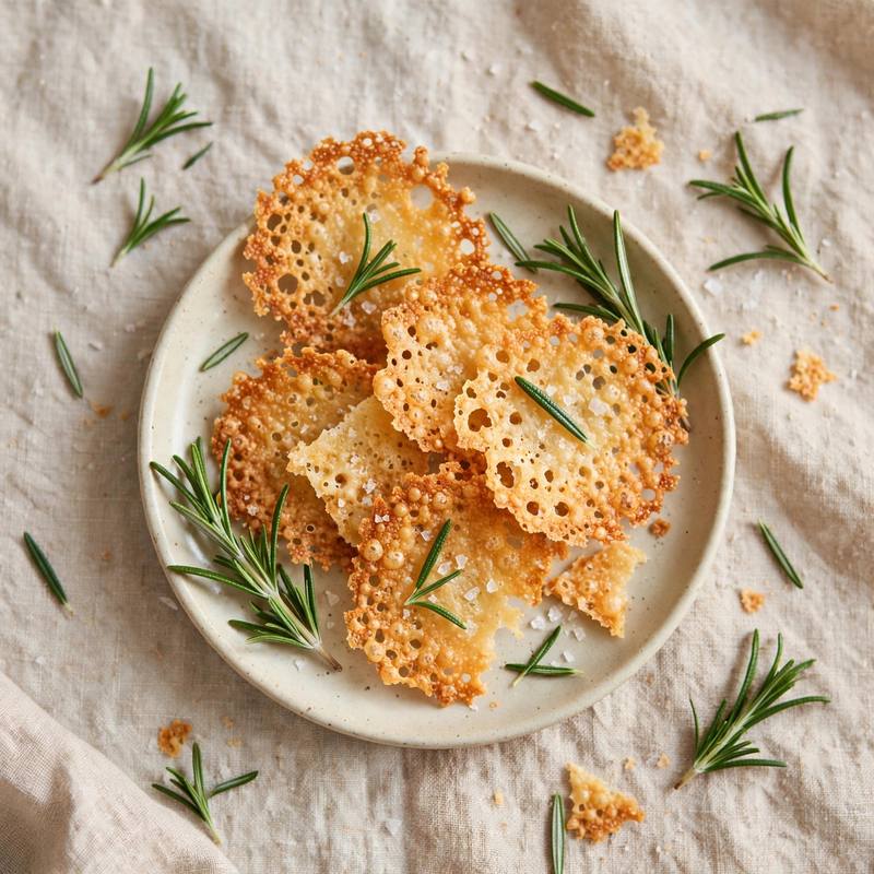 Photo of Parmesan Crisps with Herbs, a snack recipe from FluentFuel