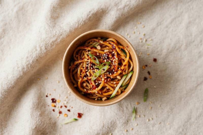 Photo of Sesame Noodle Cup, a snack recipe from FluentFuel
