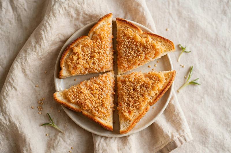 Photo of Sesame Shrimp Toast, a snack recipe from FluentFuel