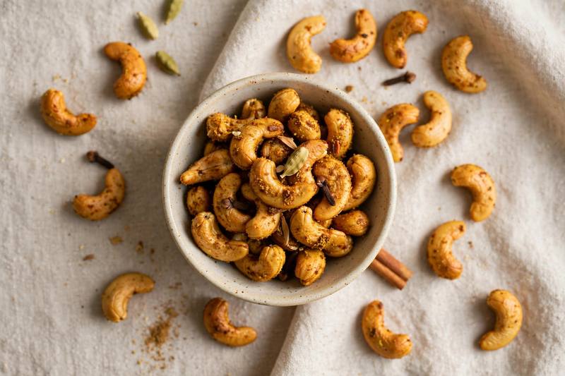 Photo of Masala Roasted Cashews, a snack recipe from FluentFuel