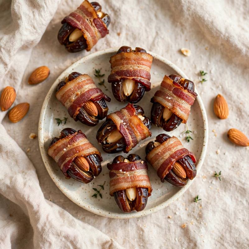 Photo of Bacon-Wrapped Dates, a snack recipe from FluentFuel