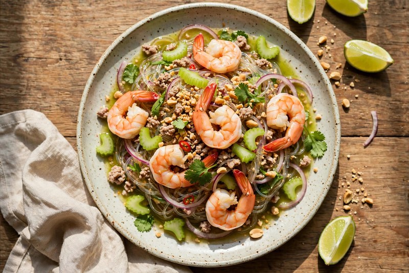 Photo of Yum Woon Sen (Glass Noodle Salad), a lunch recipe from FluentFuel