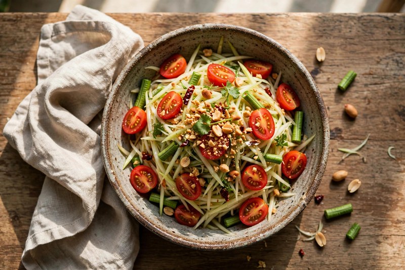 Photo of Som Tum (Green Papaya Salad), a lunch recipe from FluentFuel