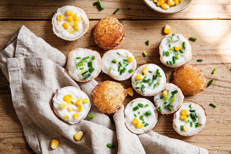 Photo of Khanom Krok (Coconut Pancakes), a snack recipe from FluentFuel