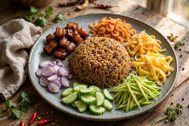 Photo of Khao Kluk Kapi, a lunch recipe from FluentFuel