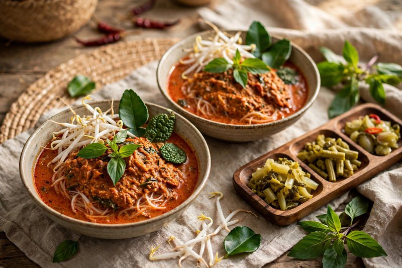 Photo of Khanom Jeen Nam Ya, a lunch recipe from FluentFuel