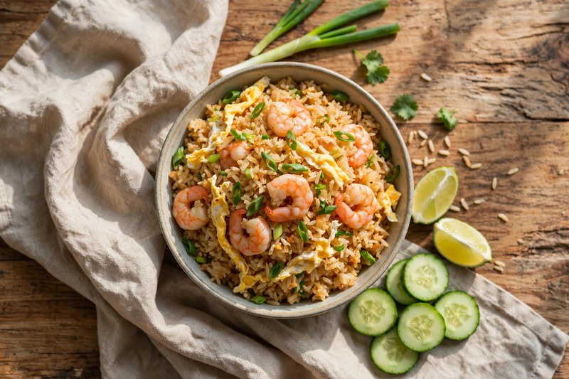 Photo of Thai Fried Rice with Shrimp (Khao Pad Goong), a lunch recipe from FluentFuel