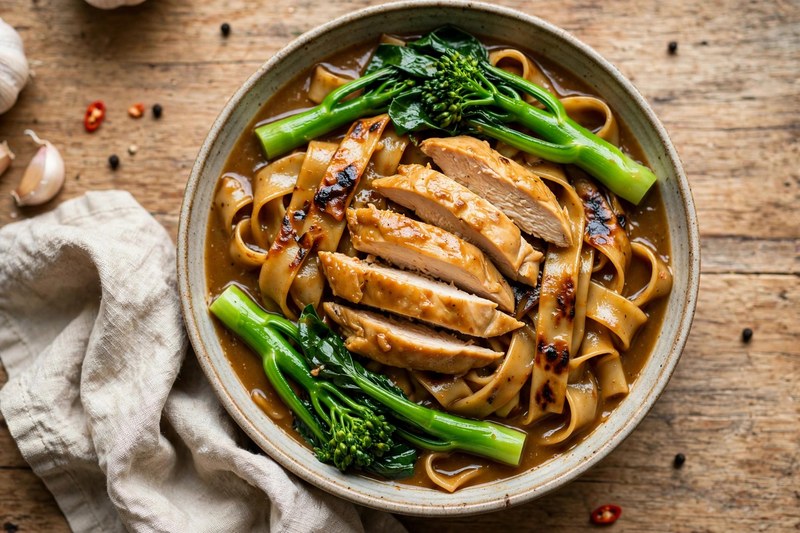 Photo of Rad Na (Wide Noodles in Savory Gravy), a dinner recipe from FluentFuel