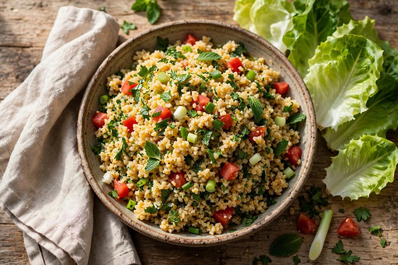 Photo of Kisir (Bulgur Salad), a lunch recipe from FluentFuel