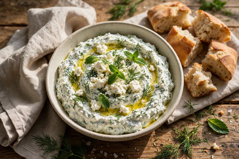 Photo of Haydari (Herb Yogurt Dip), a snack recipe from FluentFuel