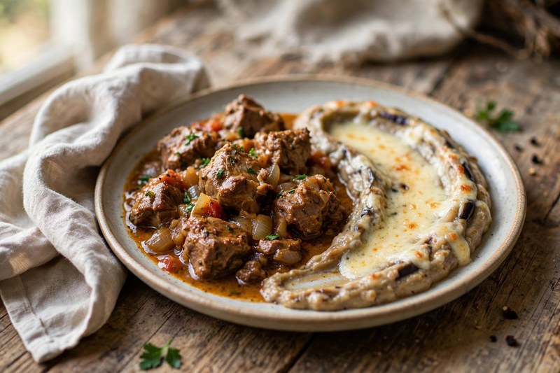 Photo of Hunkar Begendi (Lamb over Smoked Eggplant), a dinner recipe from FluentFuel