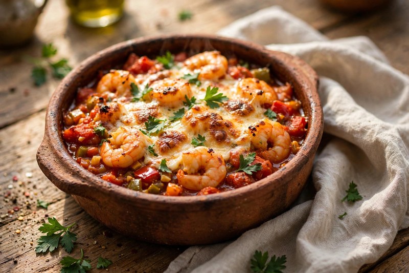 Photo of Karides Guvec (Shrimp Casserole), a dinner recipe from FluentFuel