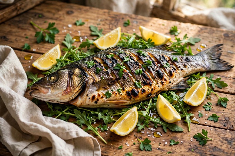 Photo of Grilled Sea Bass (Levrek Izgara), a dinner recipe from FluentFuel