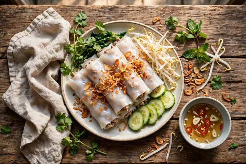 Photo of Banh Cuon, a breakfast recipe from FluentFuel