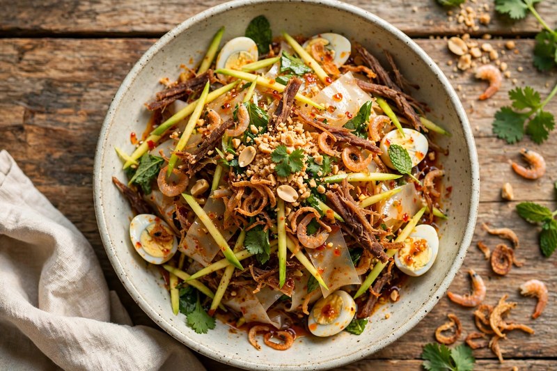 Photo of Banh Trang Tron, a snack recipe from FluentFuel