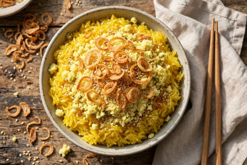 Photo of Xoi Xeo, a breakfast recipe from FluentFuel